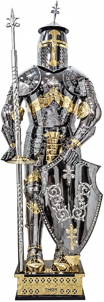 THOR INSTRUMENTS Medieval Templar Knight Full Suit Rust Free Stainless Steel Fully Wearable Rustic Vintage Home Decor Gifts