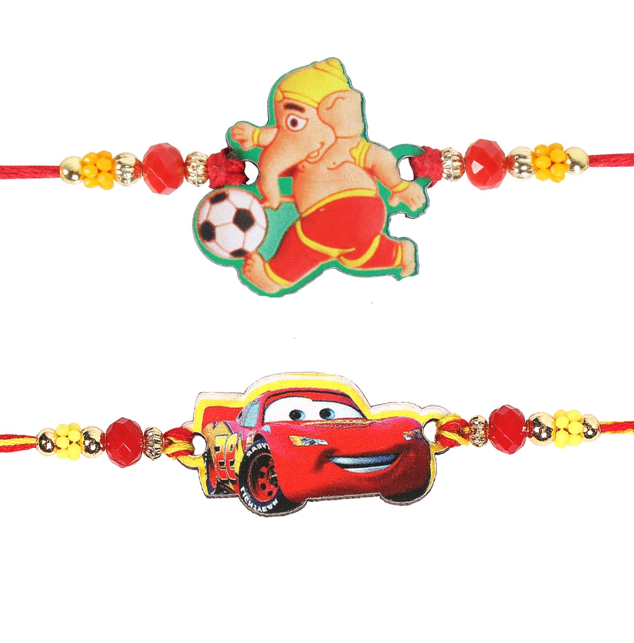Riddhika Ventures Stylish Kids Rakhi Bracelet (Set of 2) with Roli Chawal and Greeting Card (P14P15) (B07DRK12RQ) Amazon Price History, Amazon Price Tracker