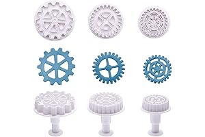 3Pcs Gear Cookie Cutters - Intricate Steampunk Cogs for Cookie Decoration