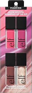 e.l.f. Glow Reviver Plumping Lip Oil Kit, Nourishing Tinted Lip Oils For A High-Shine Finish, Infused With Jojoba Oil, Vegan & Cruelty-Free, 4 Shades