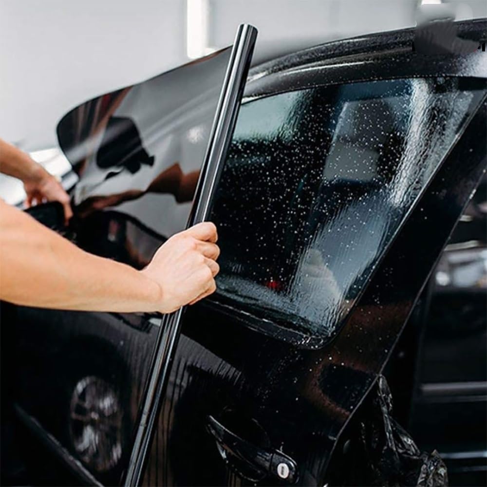 Laminas para Tintar Lunas Coche Adhesivo for Ventana Tintado de Color Negro for Detalles automóviles(50cmx400cm)