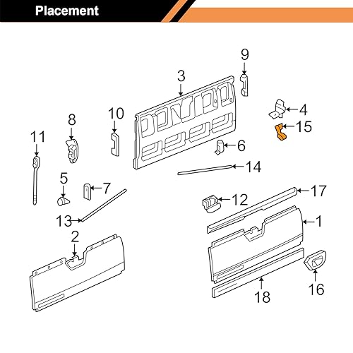Miniatura 5 de 20 clips de barra de bloqueo de puerta, retenedores de barra de manija de puerta trasera para barra de 532 pulgadas para GM 16629990 16675980 para