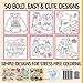 Bold and Easy Coloring Book for Adults: Comfy Girl Cute, Simple and Cozy Designs for Women for Relaxation