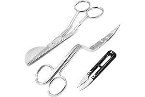 Double Bent Curved Embroidery Applique Scissors