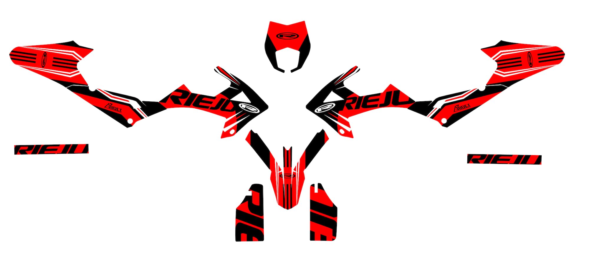 Arider Decor (Sticker) for Rieju MRT 50/125 (2022-2023) | Tri Edition (Red)