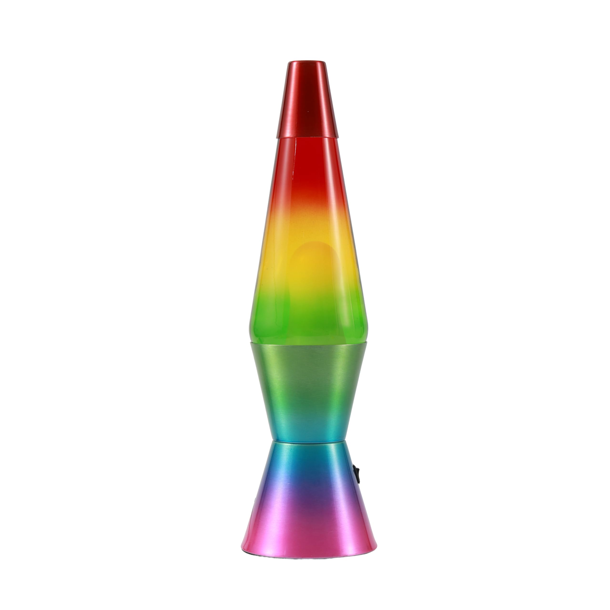 I-TOTAL® - LED-Lavalampe – Modernes Design mit fließendem Blaseneffekt, geringer Energieverbrauch, integriertes LED-Licht, 37 cm (RAINBOW)