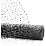 Rocky Mountain Goods Bird Netting - Flexible UV Treated Bird and Pond Netting to Keep Birds Out of Garden, Fruit Trees, House Eaves - Reusable Small Mesh Net - Black Polypropylene (14' x 14')