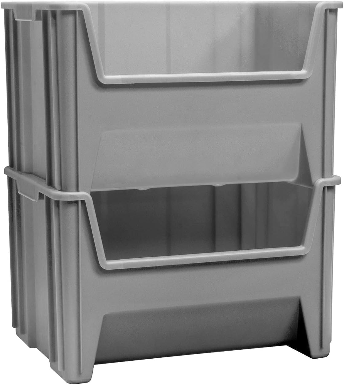 Akro-mils 13017GREY - 13.017 stak-n-negozio di fronte stoccaggio pila tramoggia caso grigia plastica 3