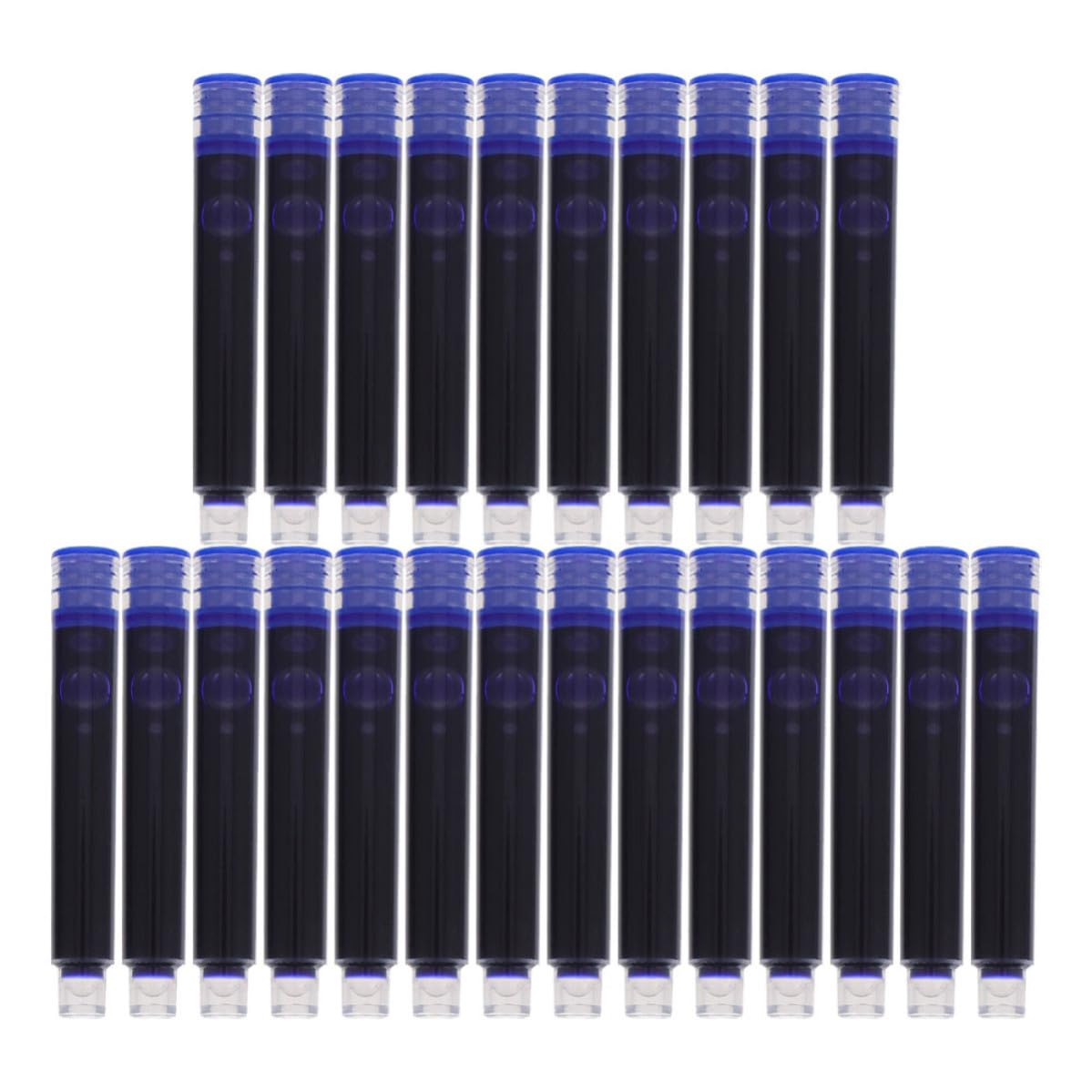 Ricariche Ricariche di Inchiostro Blu 200 Pezzi in Plastica Design Ergonomico per Penne Stilografiche per Scuola e Ufficio