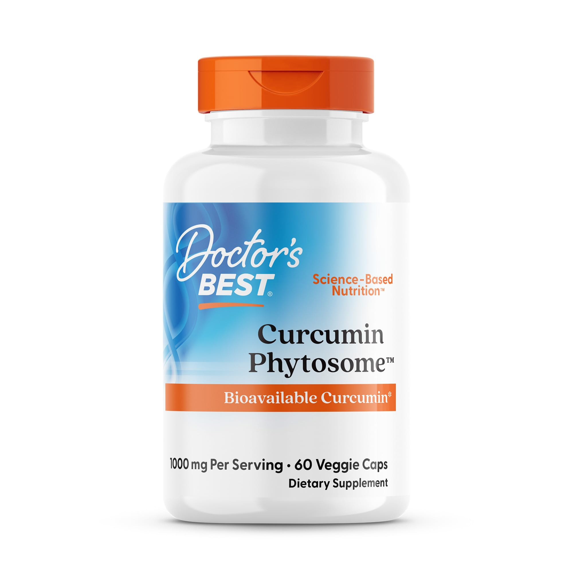 Doctor's Best Curcumin Phytosome with Meriva, Non-GMO, Vegan, Gluten Free, Soy Free, Joint Support, 500 mg 60 Veggie Caps