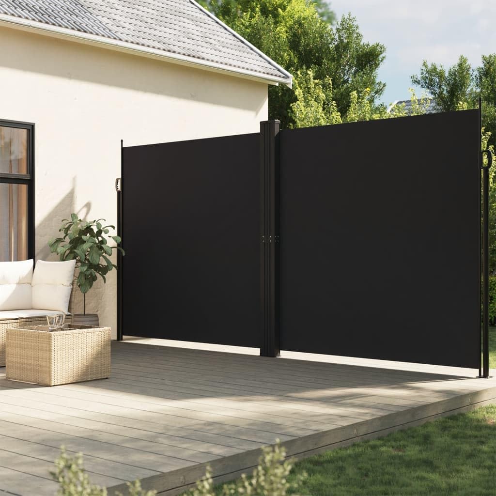 Toldo Lateral retráctil Negro 220x1000 cm, Toldo Balcon, Toldos Exterior Terraza, Toldos para Ventanas, Toldo Vertical Exterior - 4004774
