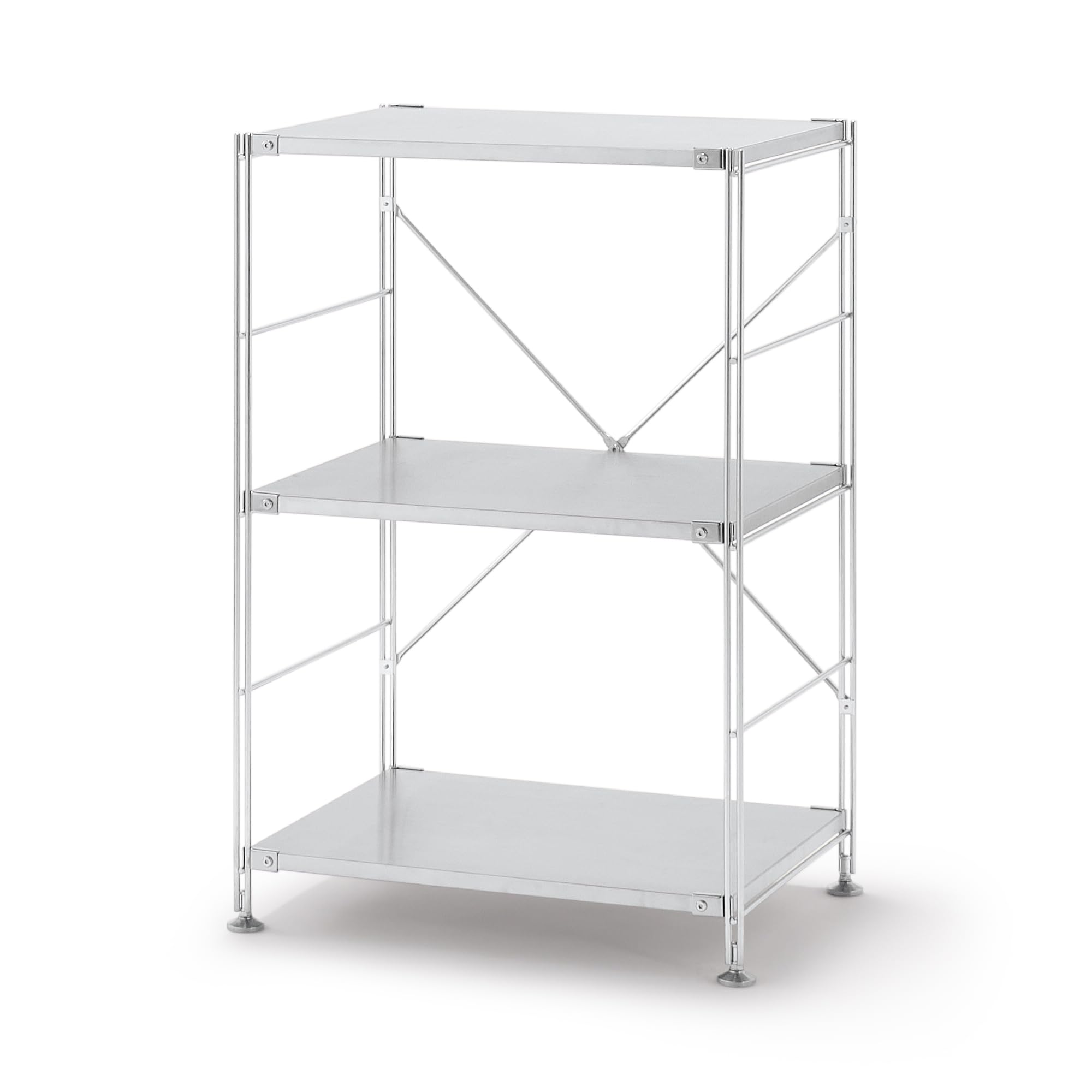 Amazon｜無印良品 ステンレスユニットシェルフ・ステンレス棚セット 小