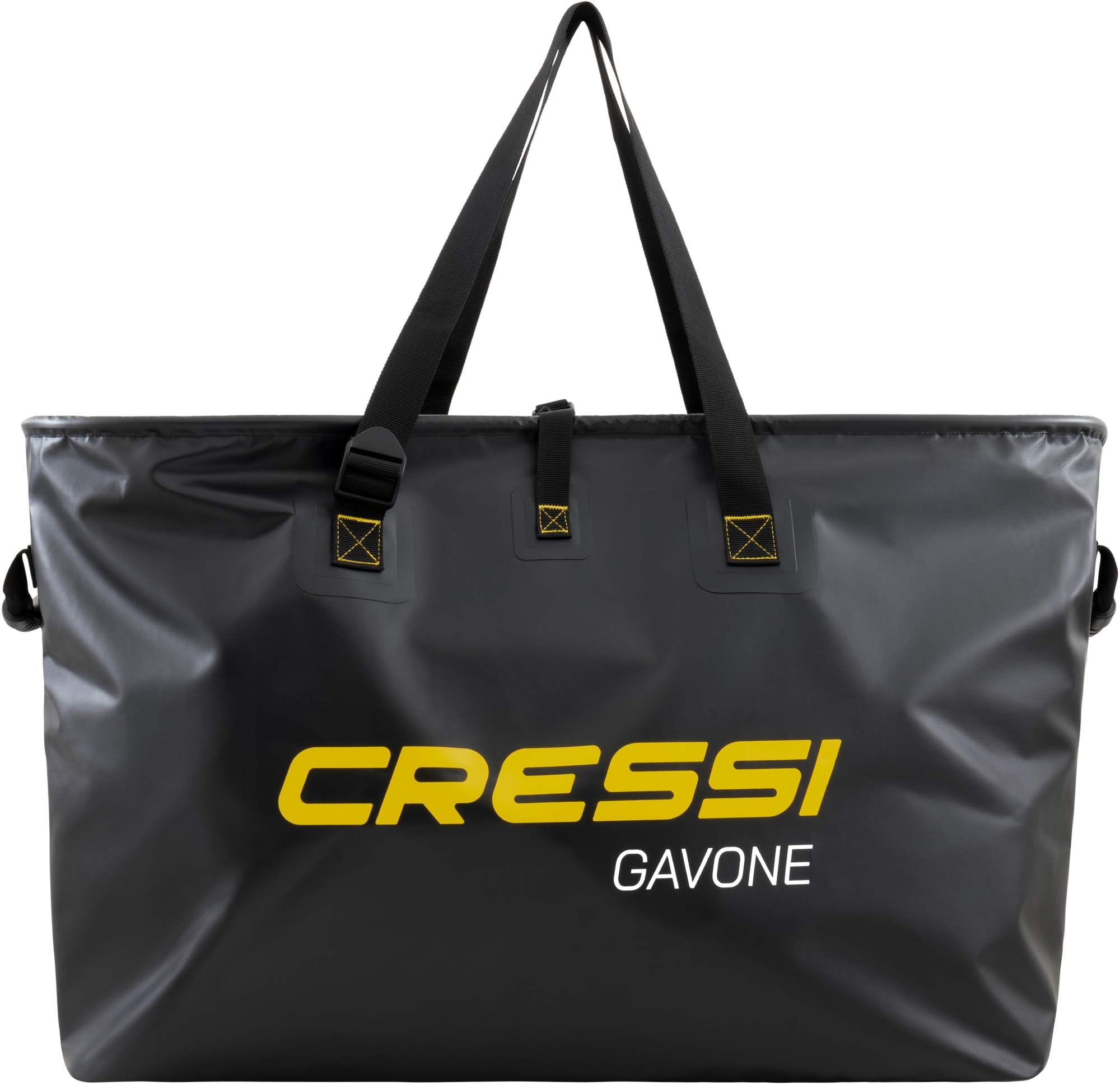 CRESSI Gavone Black – przestronna wodoodporna torba z czarnej plandeki PCW, zapobiega wyciekaniu wody i wilgoci na bagażnik samochodowy, bagaż lub podłogę