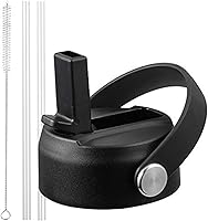 Vista 6 de KMN Tapa de popote para boca ancha Hydro Flask, tapas con popote para Hydroflask de boca ancha de 12, 16, 18, 20, 32, 40 onzas, tapa de popote