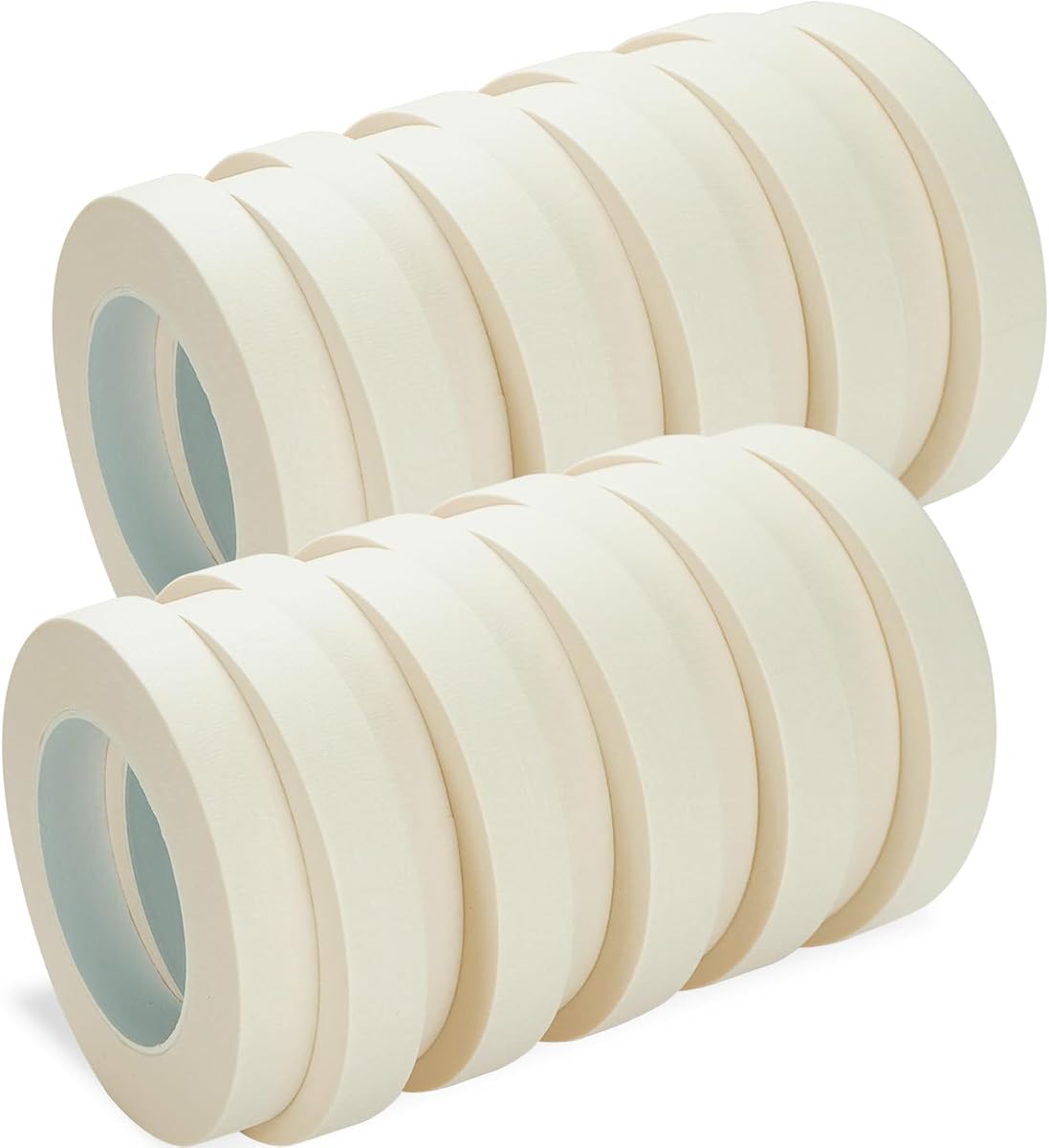 Masking Tape, 0.75 Inch X 55 Yards X 20 Rolls, 1100 Yards in Total. | 20 Packs White Masking Tape, For General Purpose Use, Painting, Crafting, School Stationery, Arts, Home Use etc.