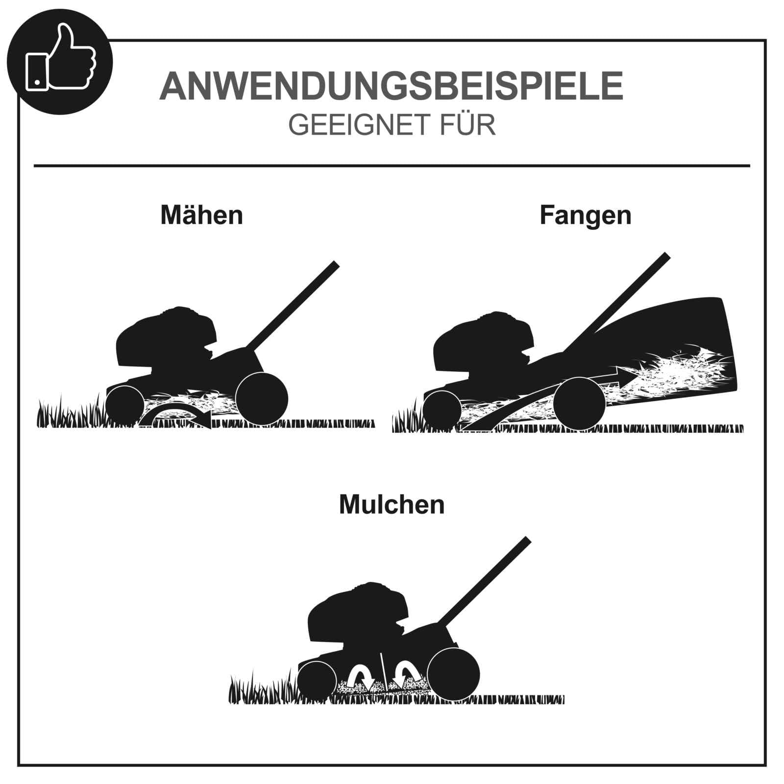 Scheppach MS173-51B Black Edition Rasenmäher Benzin - 51cm Schnittbreite | Reinigungsfunktion | 65 Liter Fangkorb | Stahlgehäuse | 7-stufige Höhenverstellung | Mulchfunktion | Antrieb | Seitenauswurf