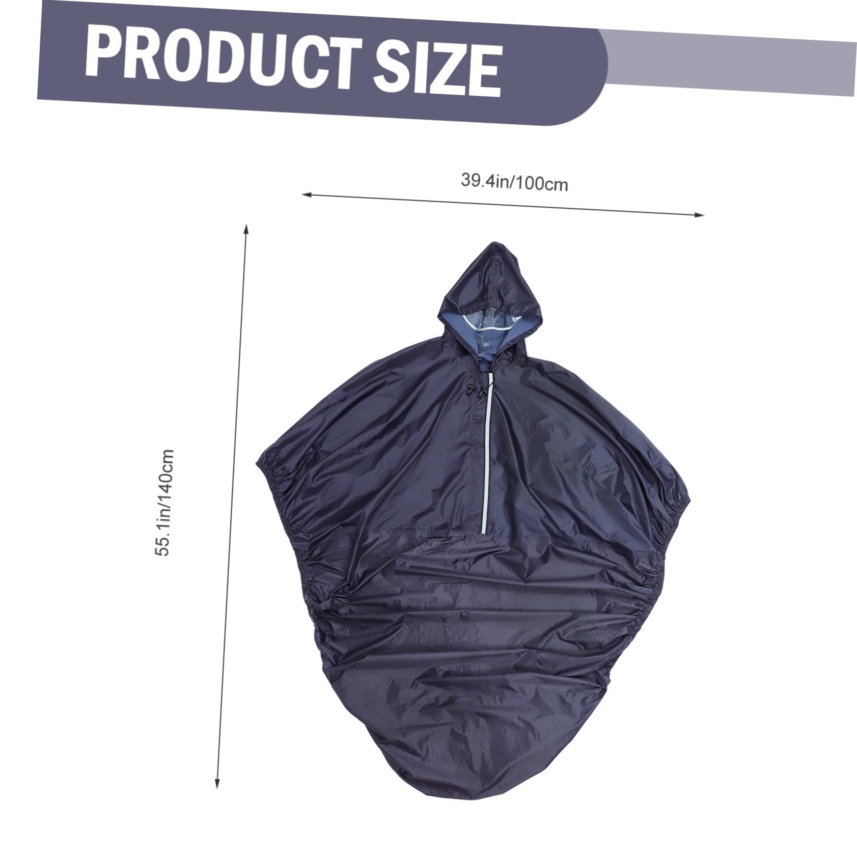INOOMP Wheelchair Cover The Elderly Hooded Wheelchair Poncho Waterproof Wheelchair Reflective Rain Cover Adult Hooded Rainwear Rain Poncho For Pushchair Mobility Scooter - Image 2