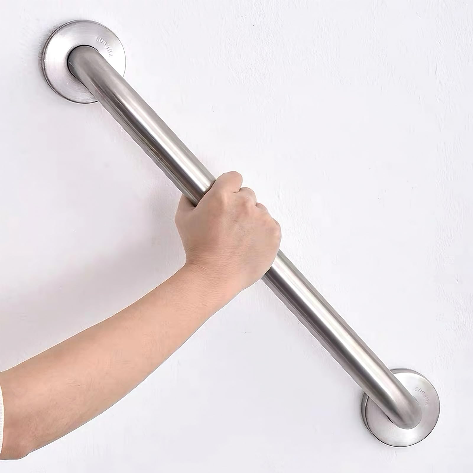 FKXSXAZ Grab Bars for Bathtubs and Showers, Stainless Steel Safety Shower Bar, Handicap Handle with Concealed Screws(5ft/150cm)