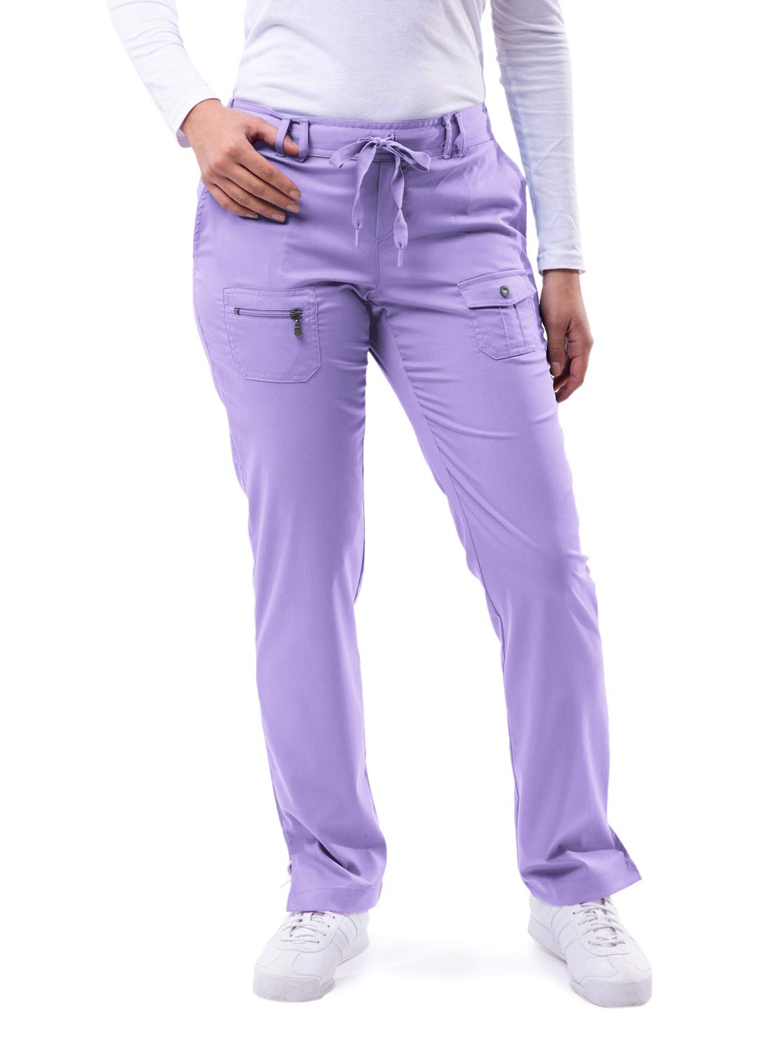 Adar Pro Scrubs for Women - Skinny Leg Yoga Scrub Pants - P4100P - Lavender - 2X