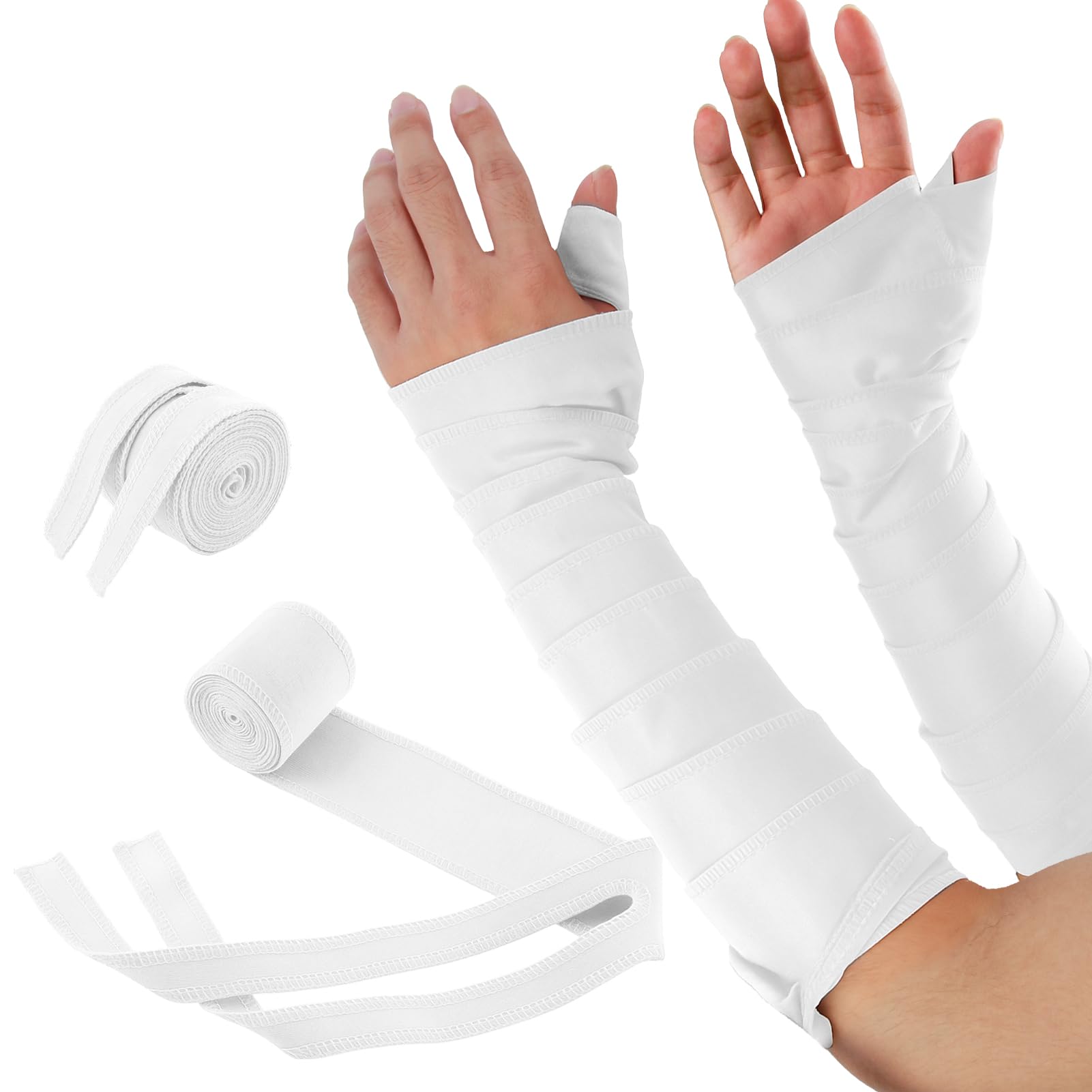 JDGFH 1 Pair Brown Faux Suede Wrist Guards, Medieval Hand Guards, Renaissance Faux Leather Arm Guards, LARP Halloween Cosplay Costume Accessories, Renaissance Bracers, White, One Size