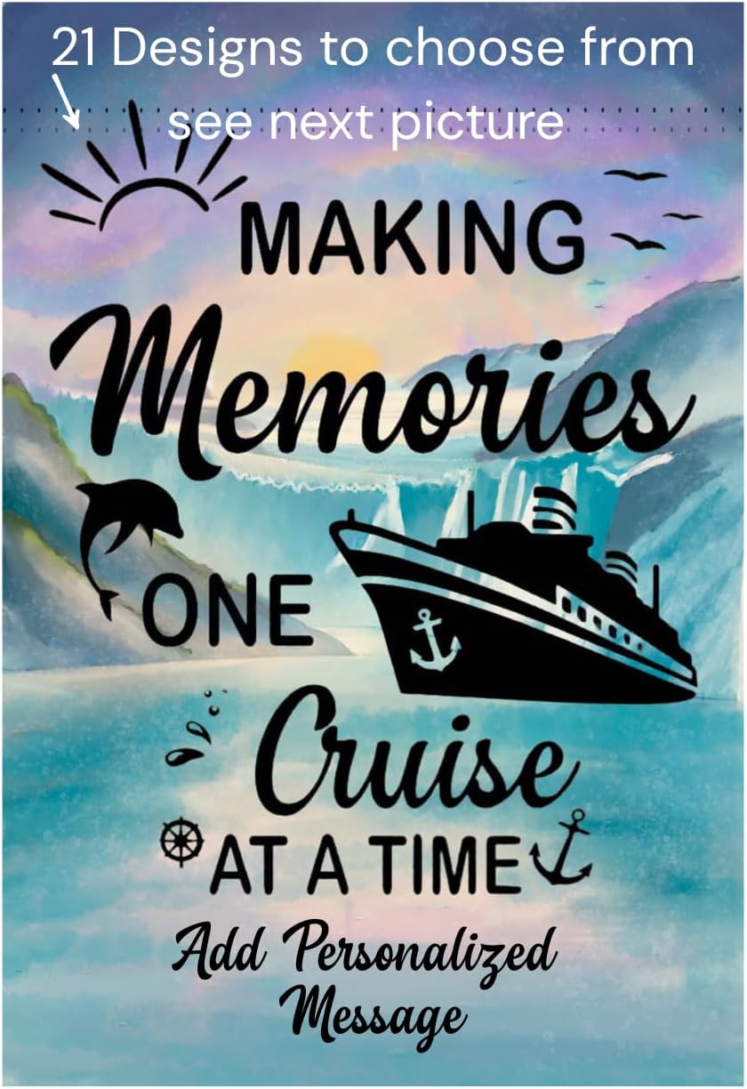 Custom magnetic cruise Ship door decoration, personalized stateroom cabin door sign banner, glacier background, Birthday, Anniversary, Holiday, family, Flag Magnet, Alaska Cruising vacation