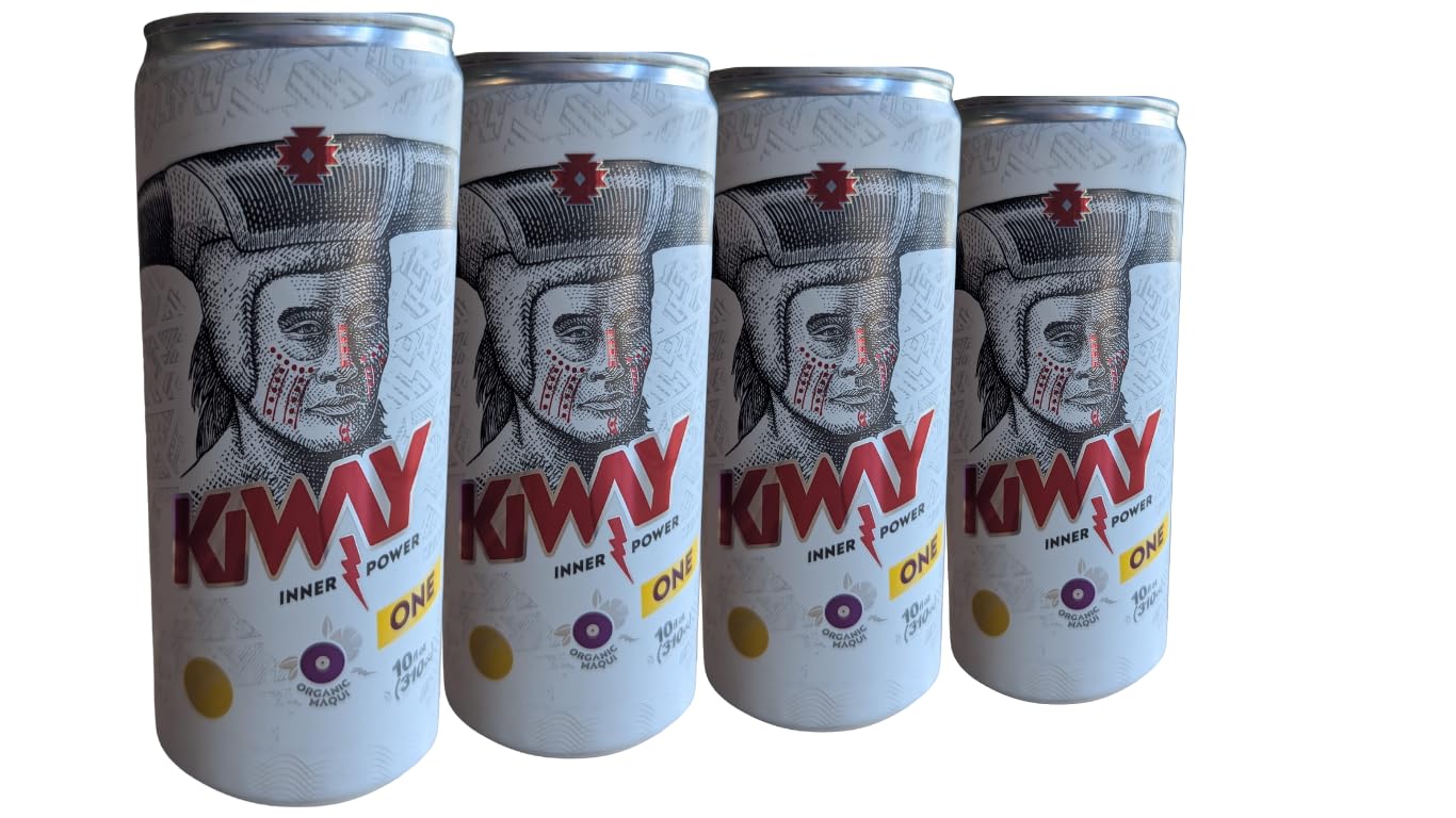 Ki-Way Natural Energy Drink, Maqui Berry, Natural Caffeine, Guarana, No Added Sugar, No Artificial Colors or Sweeteners, Keto Friendly, Vegan Friendly, 19 Calories, 10 floz / 295mL, 12-Can Value Pack