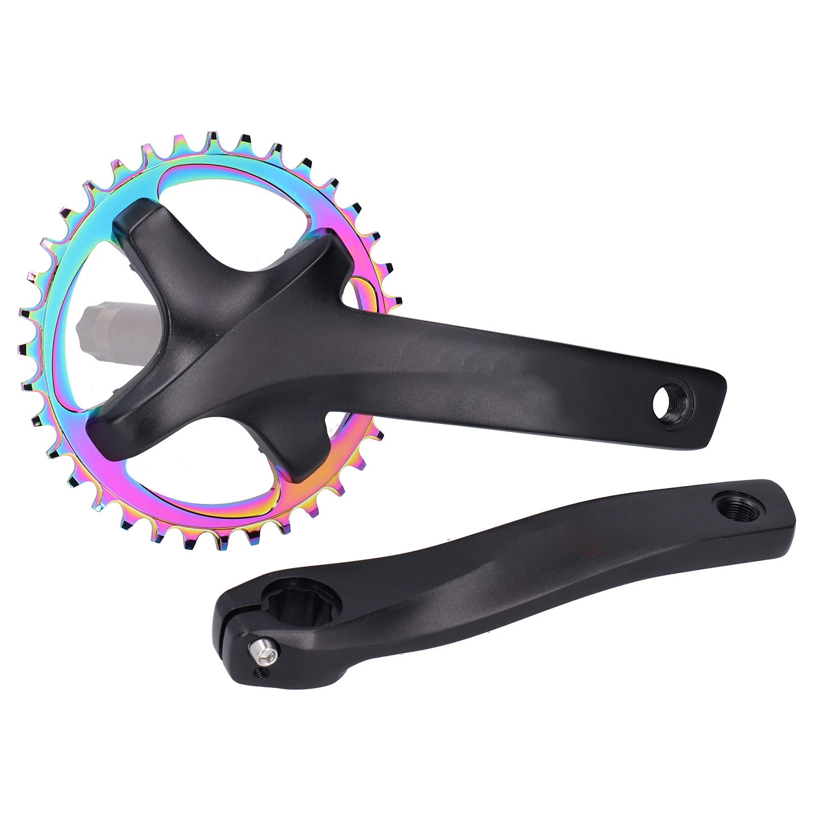 VGEBY Guarnitura Single Speed ​​36T, 170mm Pedivelle Bike Guarnitura con Movimento Centrale per Single Speed ​​Mountain Bike Refit Manovella Sinistra Destra