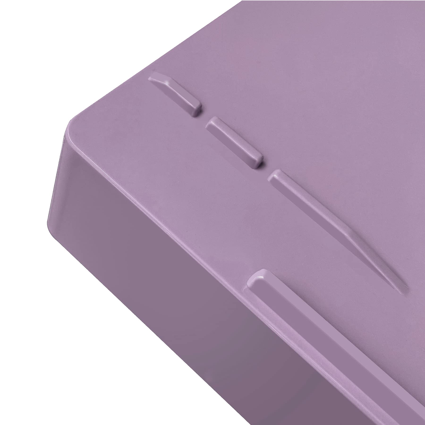 Acrimet Stapelbare Briefablage im Querformat, Büro-Organizer für Papier und Dokumente im A4-Format, Robuster Kunststoff (Farbe Violett) (1 Stück)