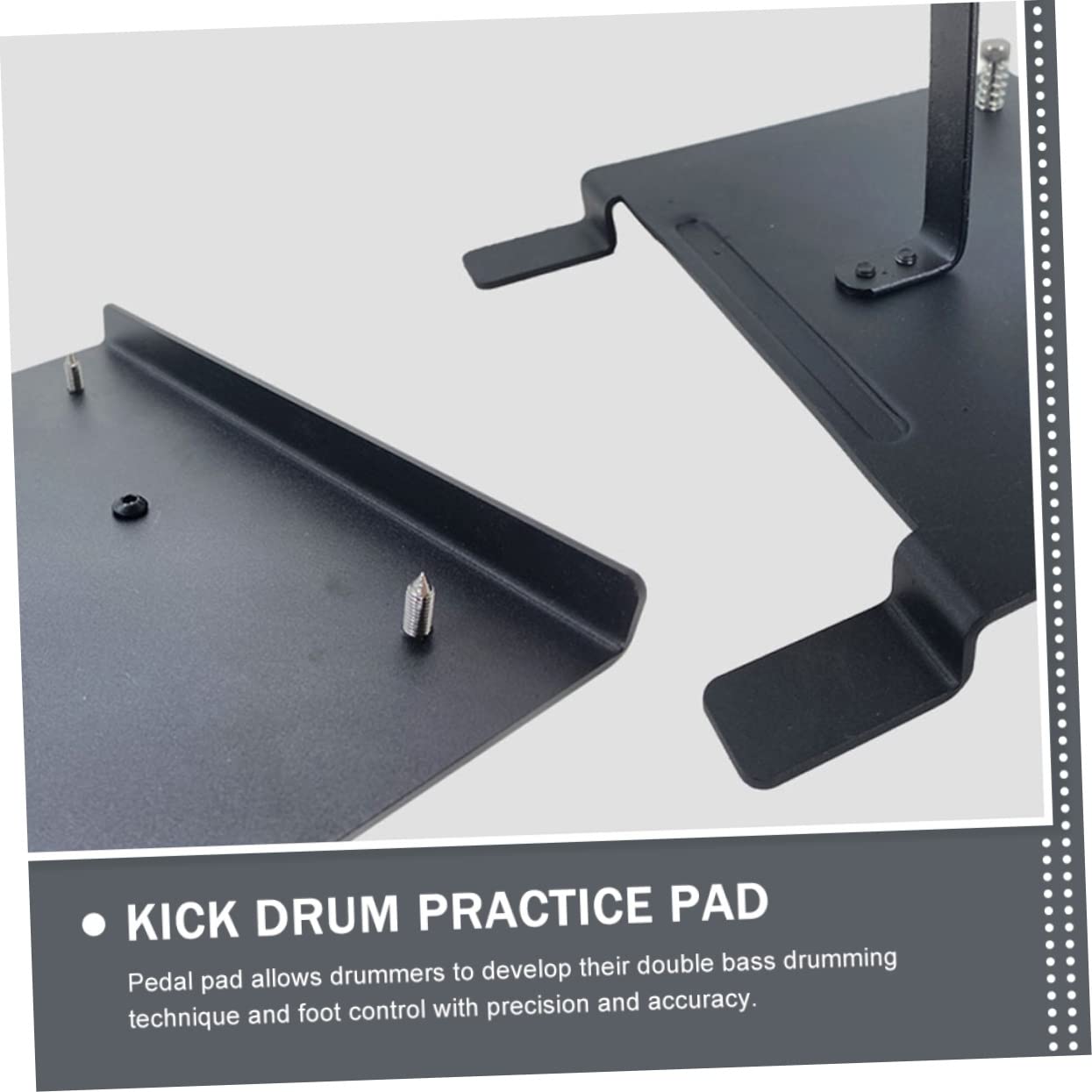 Toyvian Pad Di Pratica Per Batteria Con Pedale Doppio Kick Drum Pedal Per Allenamento E Sviluppo Tecnica Strumento Leggero E Portatile Per Pratiche Silenziose E Controllo Preciso Della Grancassa