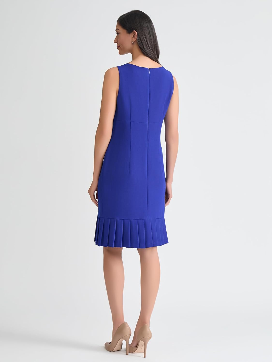 Kasper Women's Sleeveless Pleated Sheath Dress