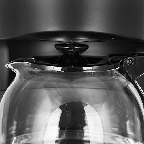 Miniatura 4 de Emerio Small Filter Coffee Maker, 0.6L Glass Carafe for up to 5 Cups of Fresh Coffee, Removable Permanent Filter, Leakproof Function, 40 Minutes