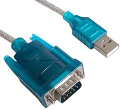 SpiffySky USB 2.0 to RS-232 Serial Cable for Printer, Projector, Scanner, Router, Modem (Blue)