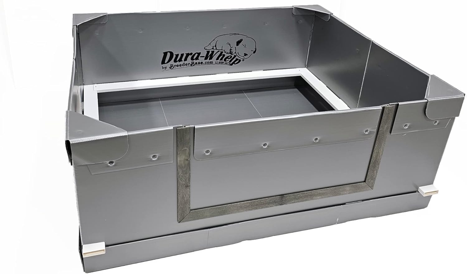 Dura-Whelp Whelping Box for Dogs with Puppy Rails and Floor (X-Large 60"x48"x23")