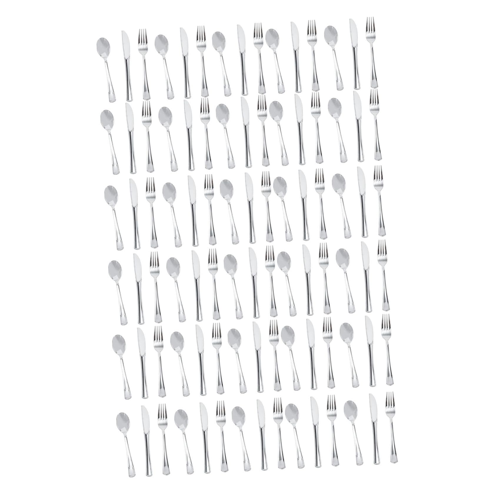 minkissy Plastic Silverware 10 Sets Cutlery Set Forks Spoons Knives Party Utensils Dinnerware for All Occasions