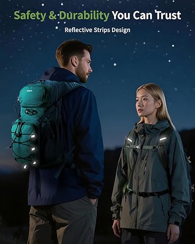 Miniatura 7 de ECOHUB Mochila de hidratación para hombres y mujeres, mochila ligera de senderismo de 20 litros con bolsa de agua de 2 L, paquete de hidratación