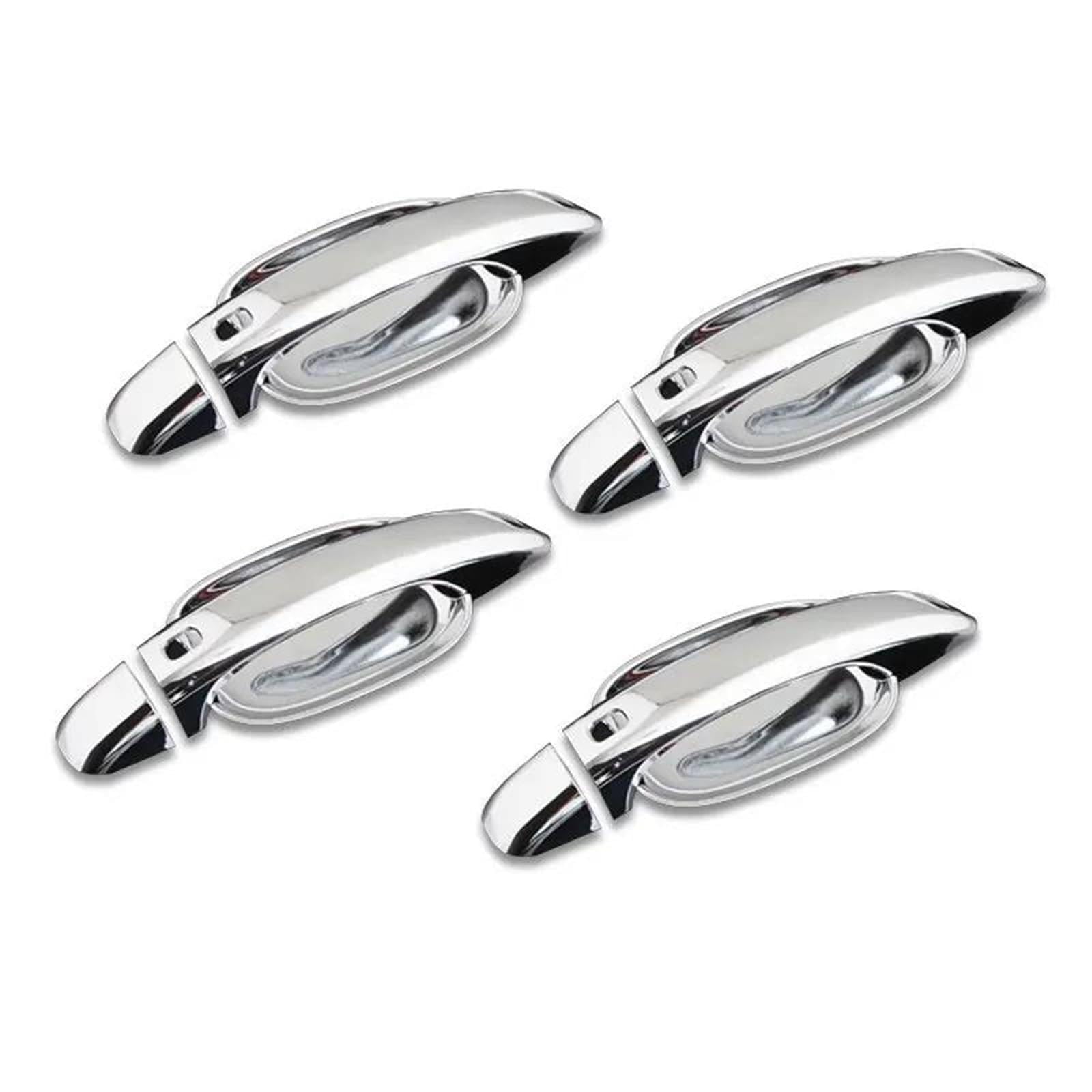 JTWMTY Glossy Black Chrome Car Door Handle Bowl Cover Sticker for S4 A5 2009 2010 2011-2015 Styling Accessories(Style 6)