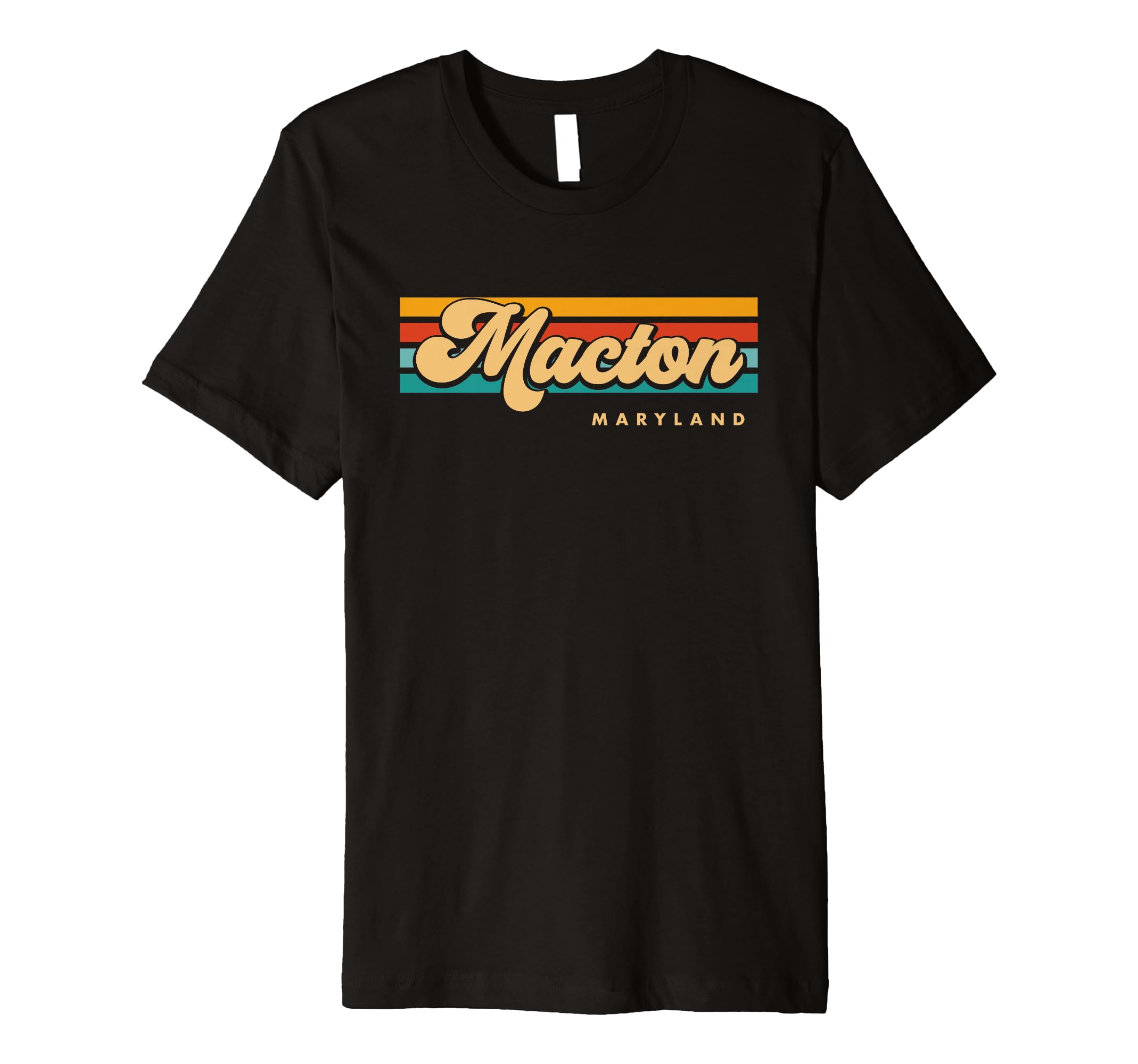Vintage Sunset Stripes Macton, Maryland Premium T-Shirt