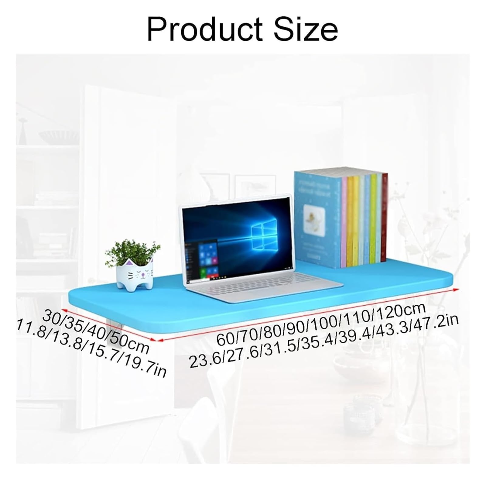 Montowane na ścianie składane biurko Adjus oszczędzająca miejsce półka na brzeczki 120 cm x 40 cm pralnia ze stalowymi wspornikami Design do domowego biura