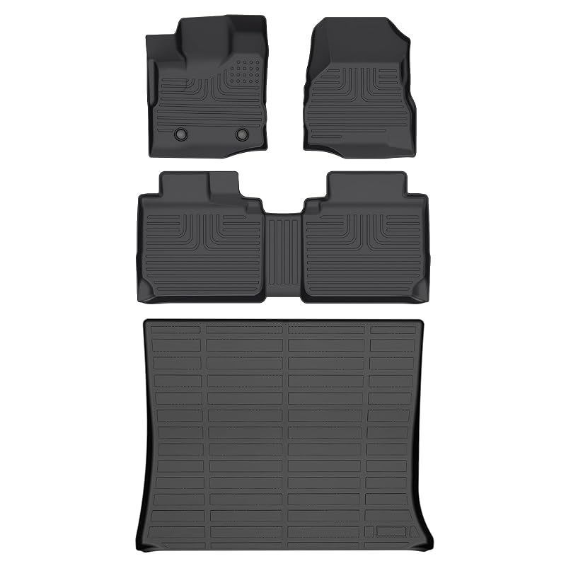 Kit de tapetes automotivos em TPE para Chevrolet Equinox e GMC Terrain 2012 a 2017, preto