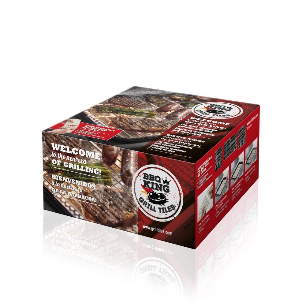 Ceramic Grill Tiles by BBQ King, 15 Universal Grilling Tiles, 270