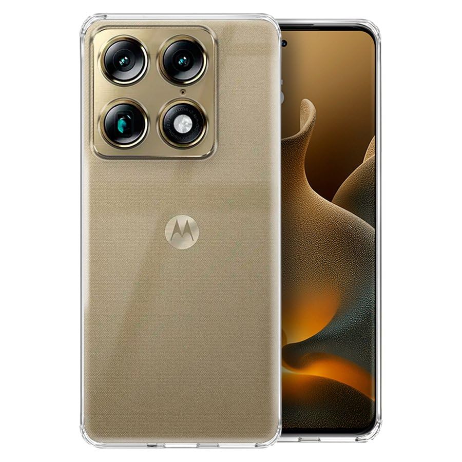 Image of Fashionury Crystal Clear Case for Motorola Signature 5G | Yellowing Resistance | Transparent TPU Silicone | Raised Camera Lips | Slim Transparent Cover