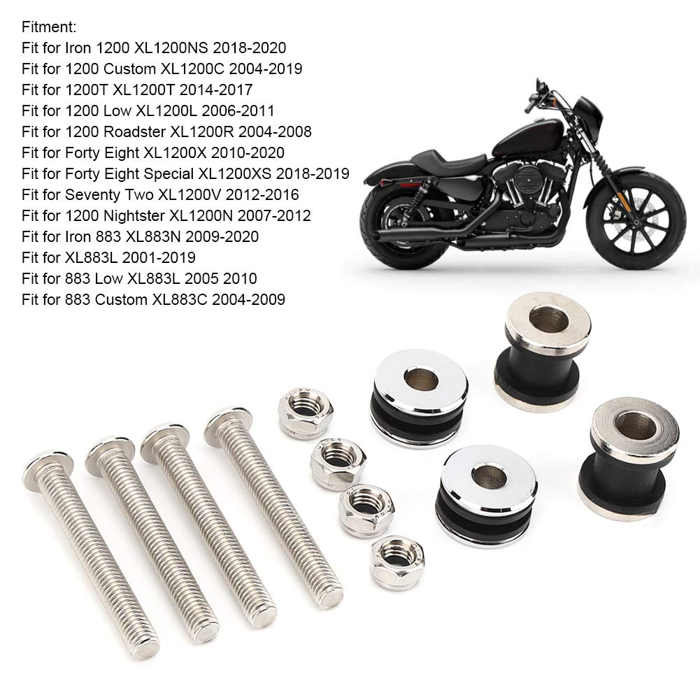 Kit Sgancio Rapido Sissy Bar e Montaggio Portapacchi Per Moto - Hardware Di Aggancio, Vite Di Montaggio Per Iron 1200 - Adatto Per Viteria Fissaggio