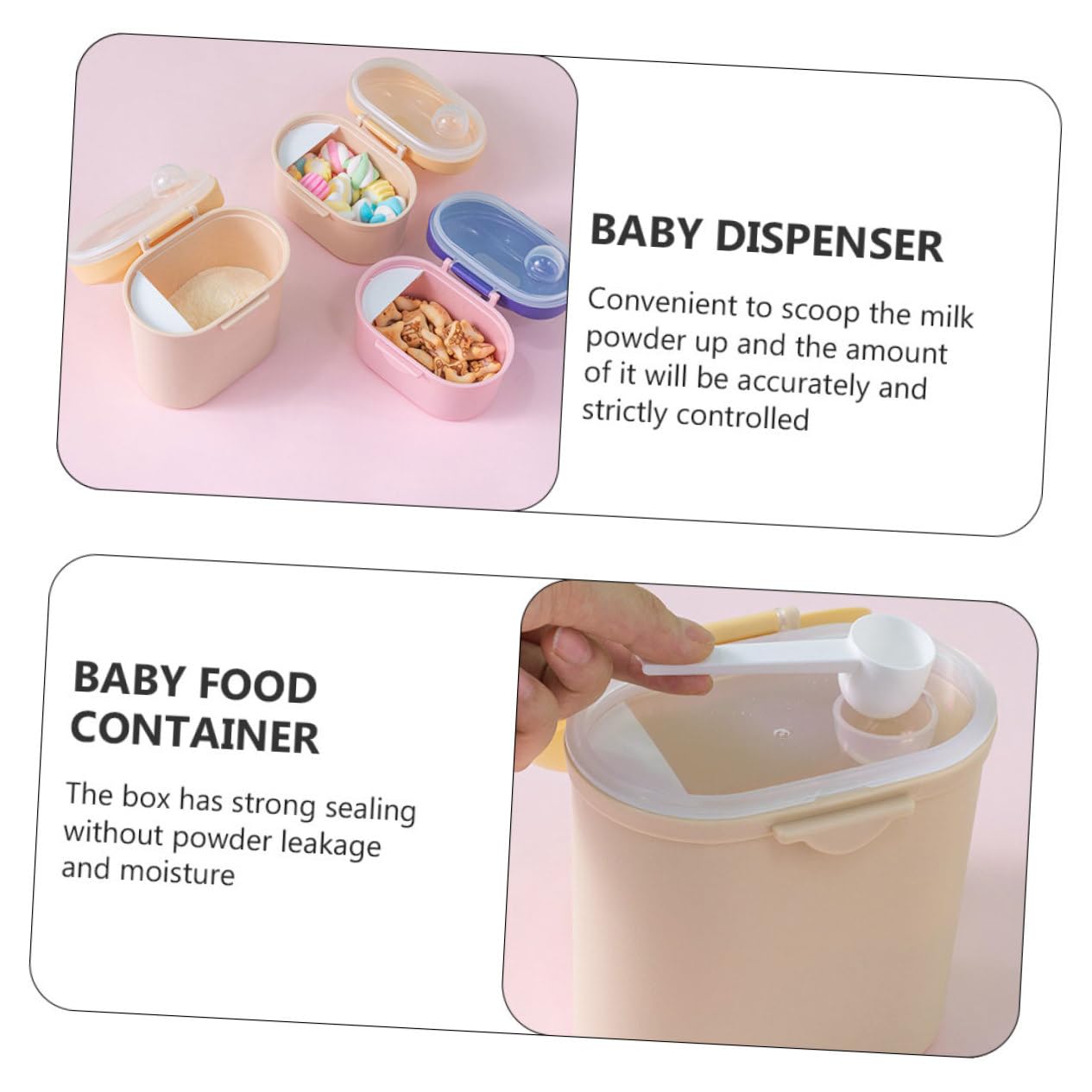 SUPVOX Milk Powder Dispenser Travel Milk Box Leakproof Easy to Use Extend Shelf Life