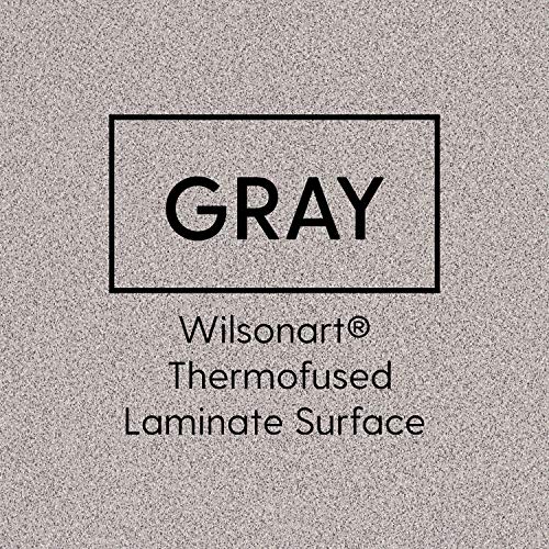 Factory Direct Partners 10019-Gybl 30" X 48" Rectangle T-Mold Kids Classroom Adjustable Activity Table With Standard Leg And Swivel Glides - Gray/Blue #TOP3