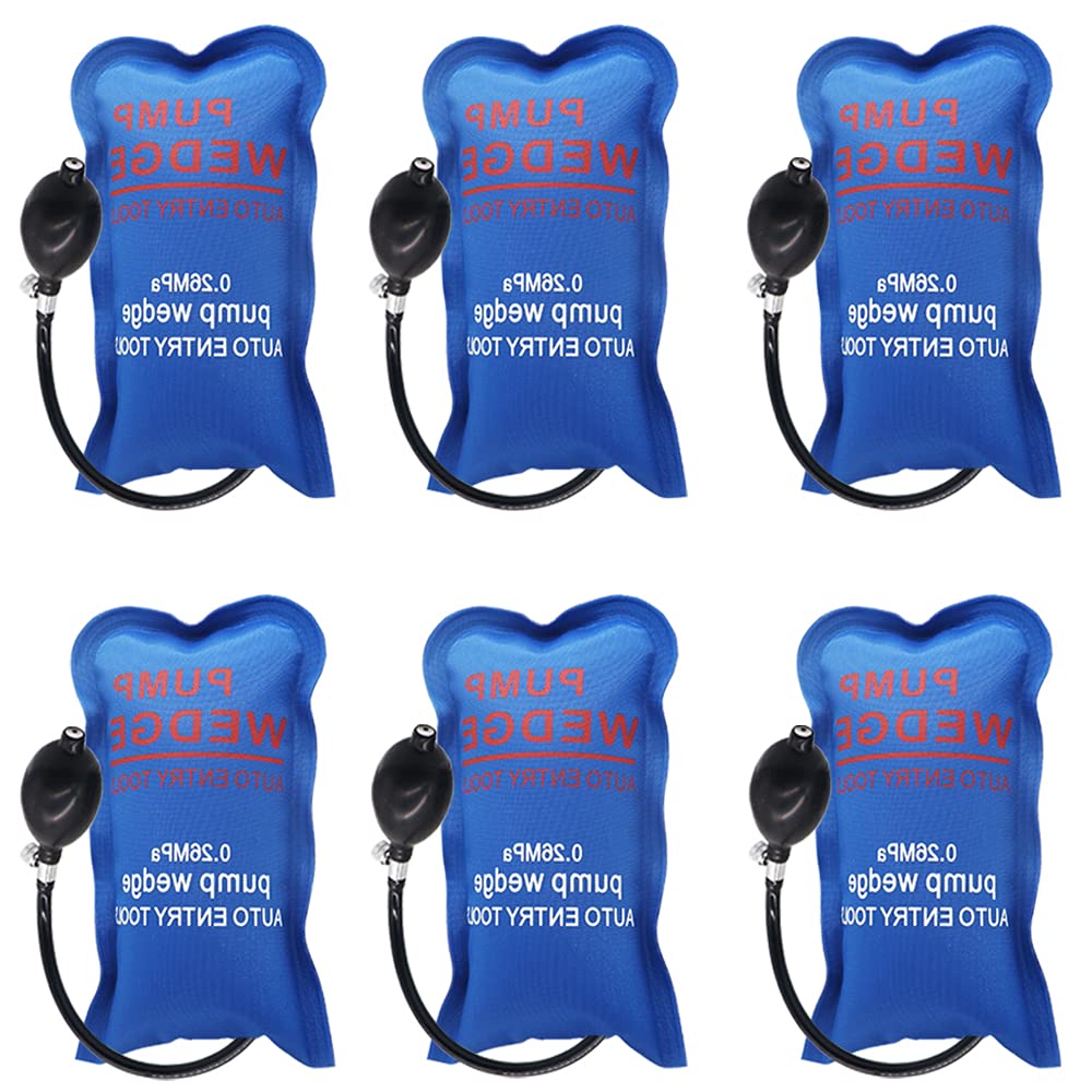 Wanyi 6 Pezzi Pompa ad Aria per Finestre Pompa a Cuneo d'aria Gonfiabile Cuscino Air Pump Wedge per Montaggio di Finestre Porte Mobili Sportelli Auto Uso Domestico (S)