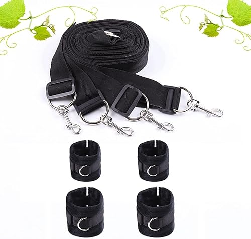 Miniatura 10 de Kit de sujeción de cama para parejas debajo de King para parejas adultas, kit de correas de amarre, juego resistente al sexo para mujeres adultas,