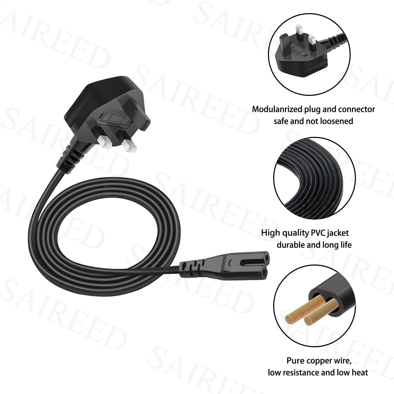 Power Cable Plug Replacement For Koolatron KRT08-W-UK_AZ