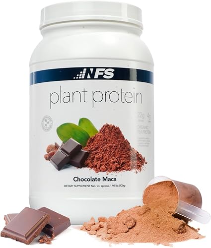 NF Sports Proteína natural a base de plantas (chocolate maca) - Proteína orgánica, sin gluten - 28 porciones (Maca de chocolate)