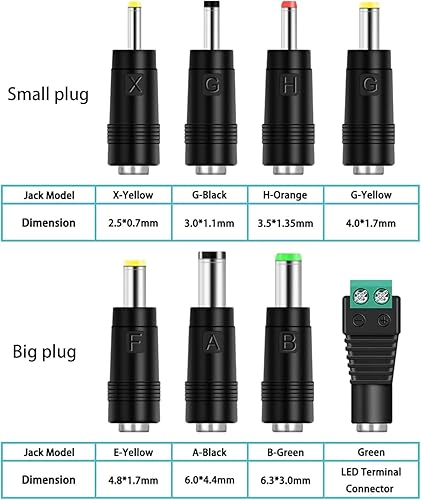 Miniatura 2 de Cargador adaptador de corriente de 6V 2A [AC 6 voltios 2 amperios fuente de alimentación de conmutación regulada] con 8 enchufes de CC
