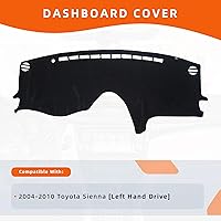 Vista 2 de KEYOOG Alfombrilla Cobertora para Salpicadero Compatible con Toyota Sienna 2010-2004 (Sin Modelos HUD), Alfombrilla Antirreflejos para Salpicadero